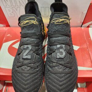 Nike Lebron 16 XVI I'm King Black Gold Sneaker (1046) BQ5969-007